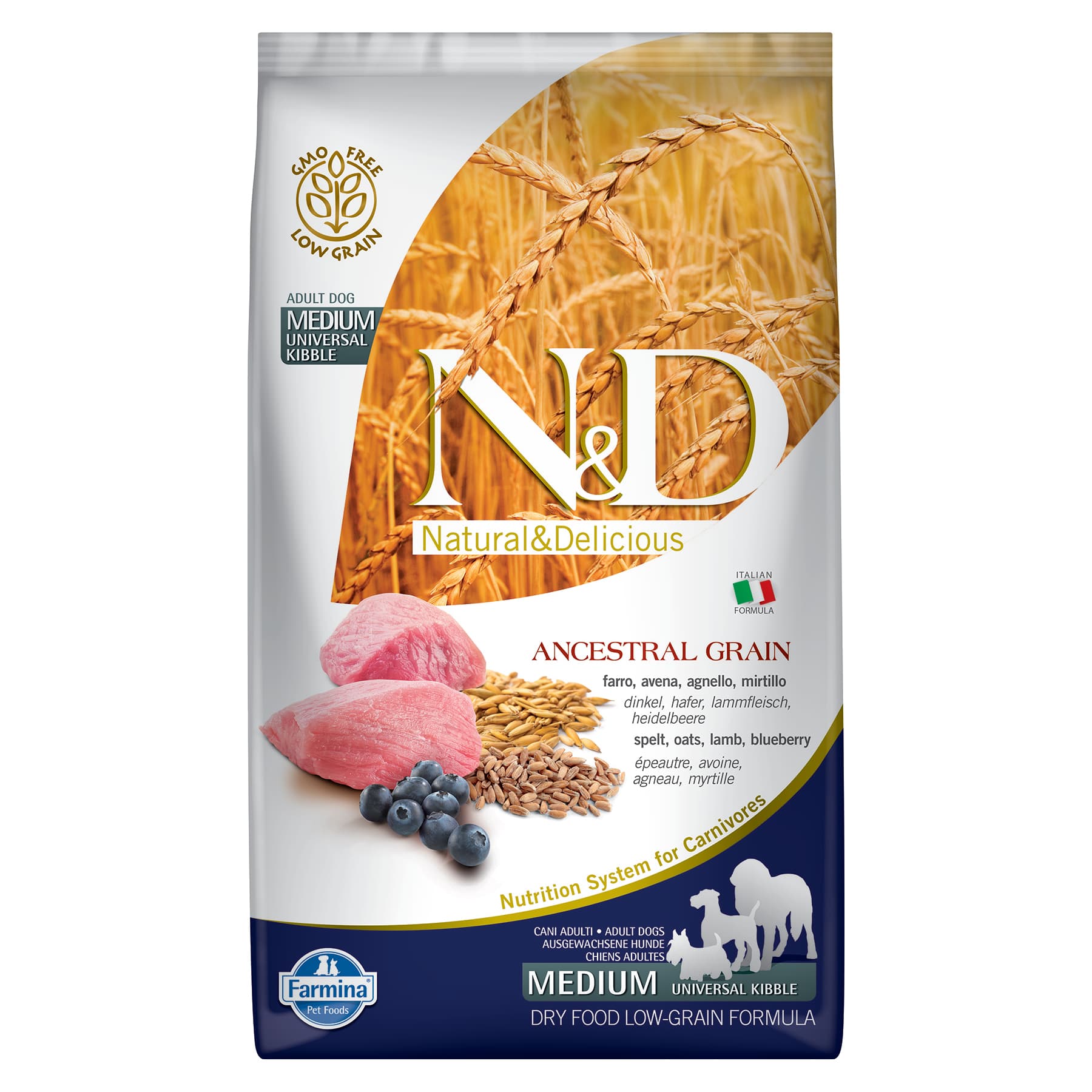 Farmina Adult Dog Ancestral Grain Lamb & Blueberry Medium & Maxi