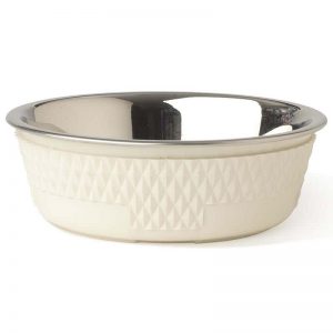 PetRageous Designs Stainless Steel Kona Bowl White