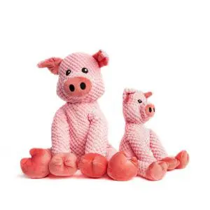 Fluff And Tuff Helga The Hippo Plush Dog Toy | 11 Inches Long | Durable Squeaker & Double-Stitched Seams