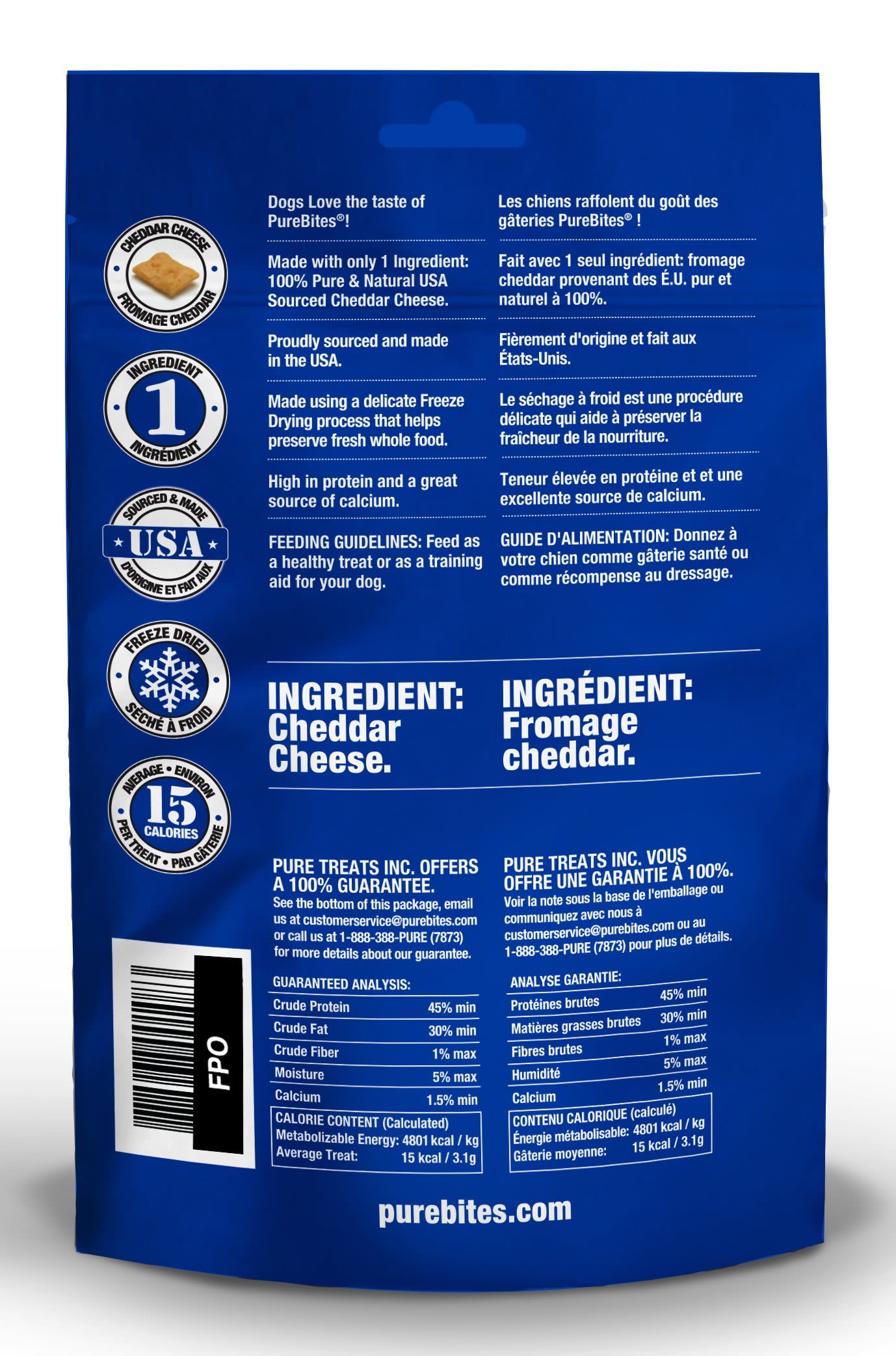 PureBites Freeze Dried Cheddar Cheese - Image 2