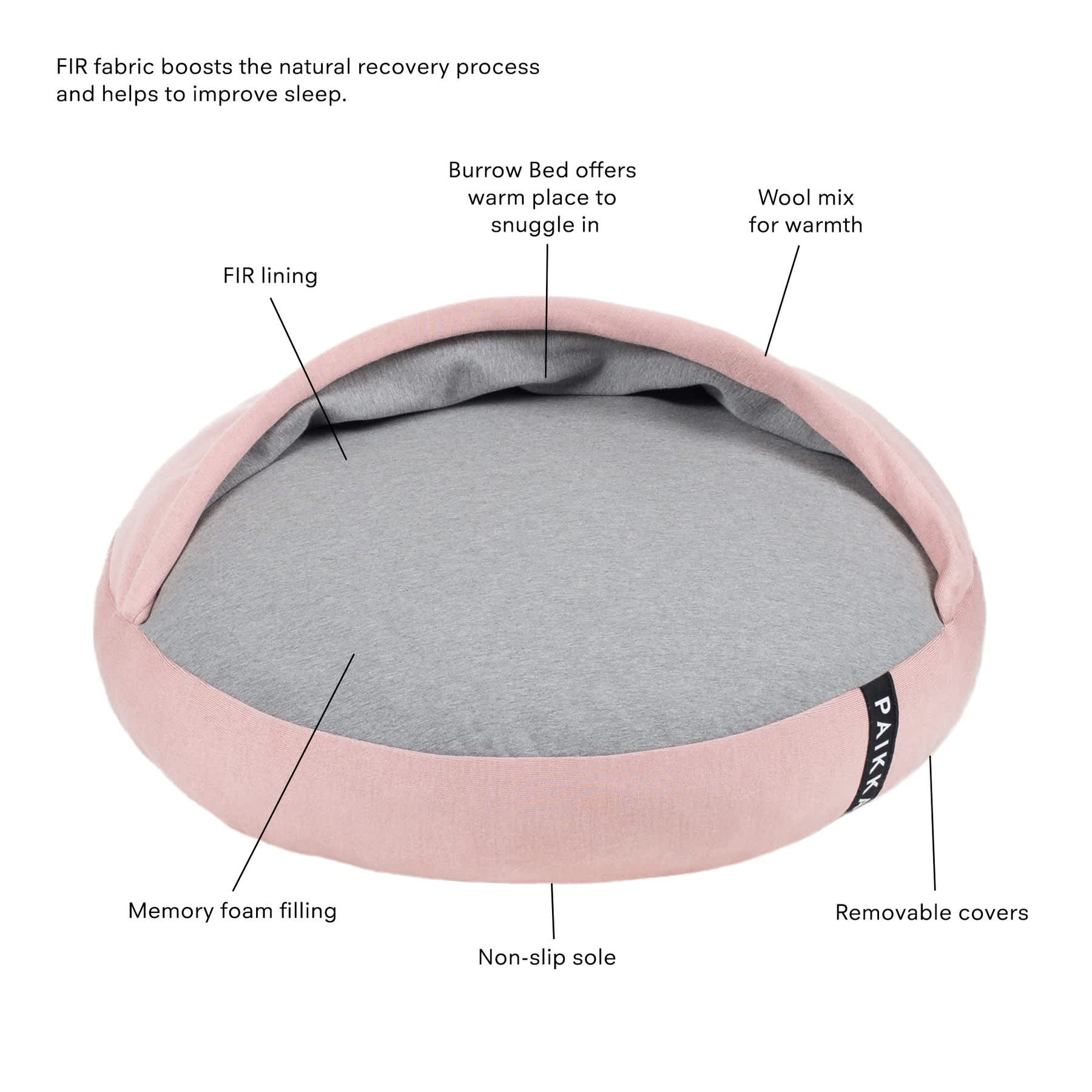 PAIKKA Recovery Burrow Bed Pink - Image 2