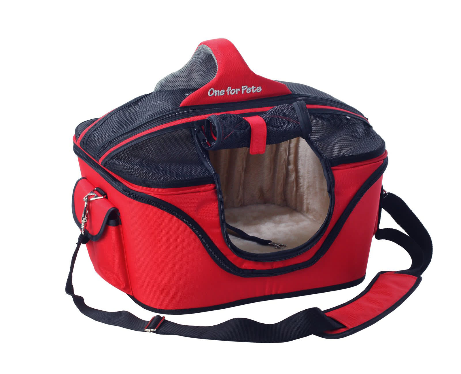 One For Pets The Deluxe Cozy Pet Carrier Red » Dogfather and Co. Dog
