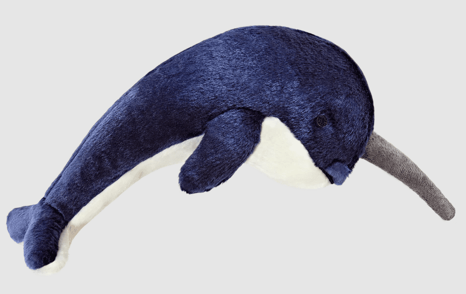 Fluff & Tuff Toy Bleu Narwhal - Image 2