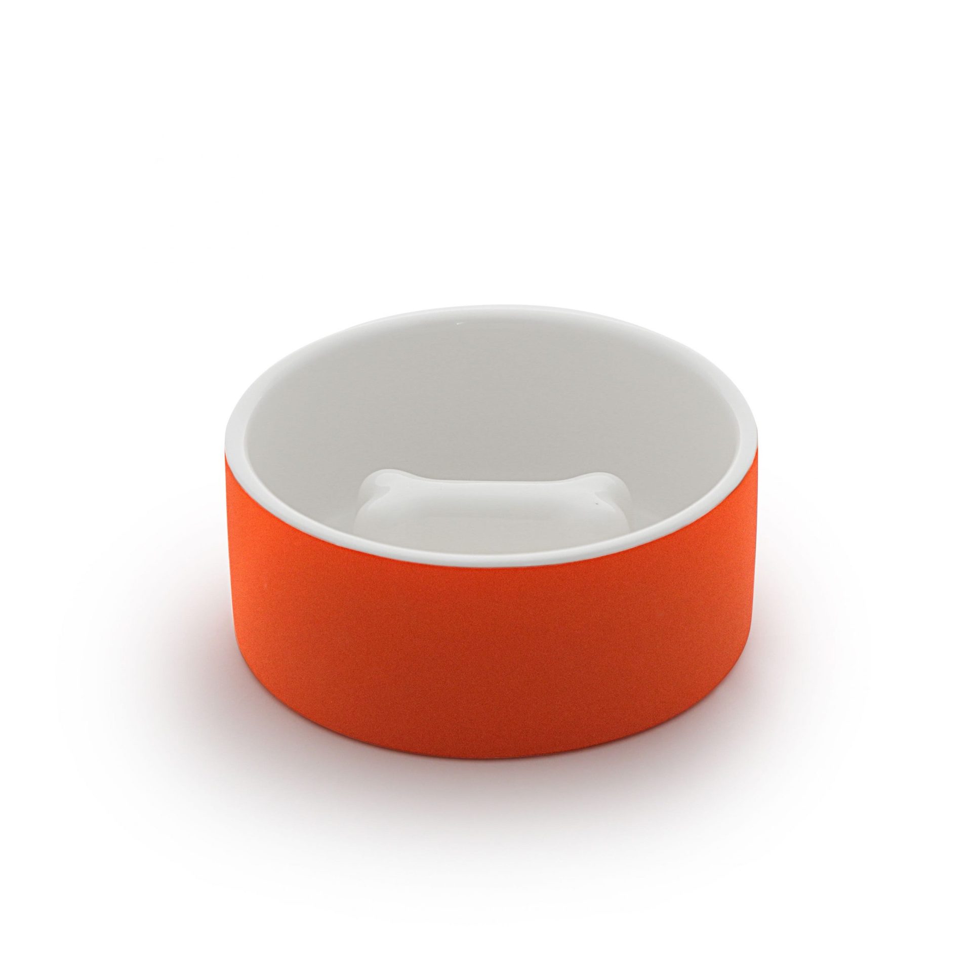 Happy Pet Project Naturally Cooling Slow Feed Bowl Tangerine