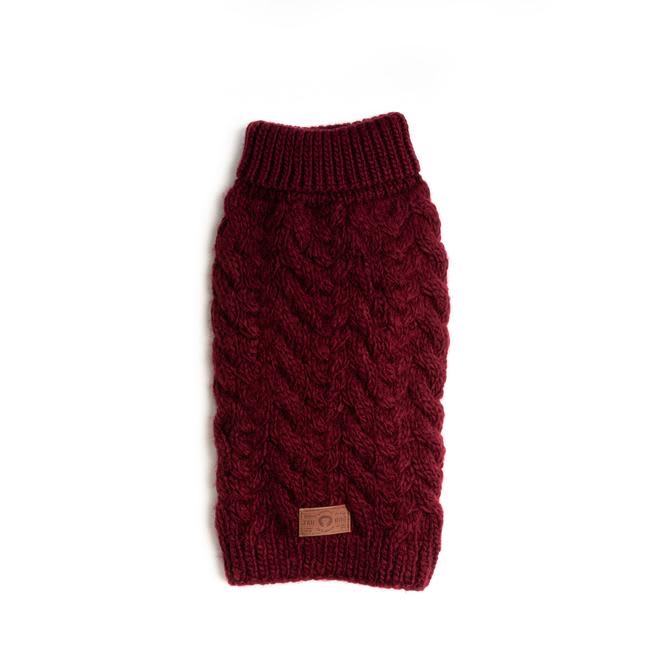 Fabdog Wool Turtleneck Sweater Burgundy