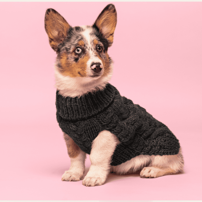 Fabdog Wool Turtleneck Sweater Charcoal Grey - Image 4