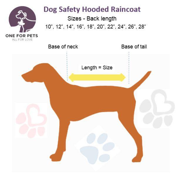 One For Pets Dog Safety Hooded Raincoat Orange » Dogfather and Co