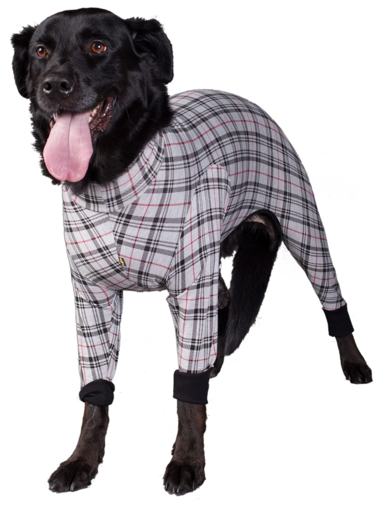 Yellow Hydrant PJs Plaid Grey/Red - Image 2