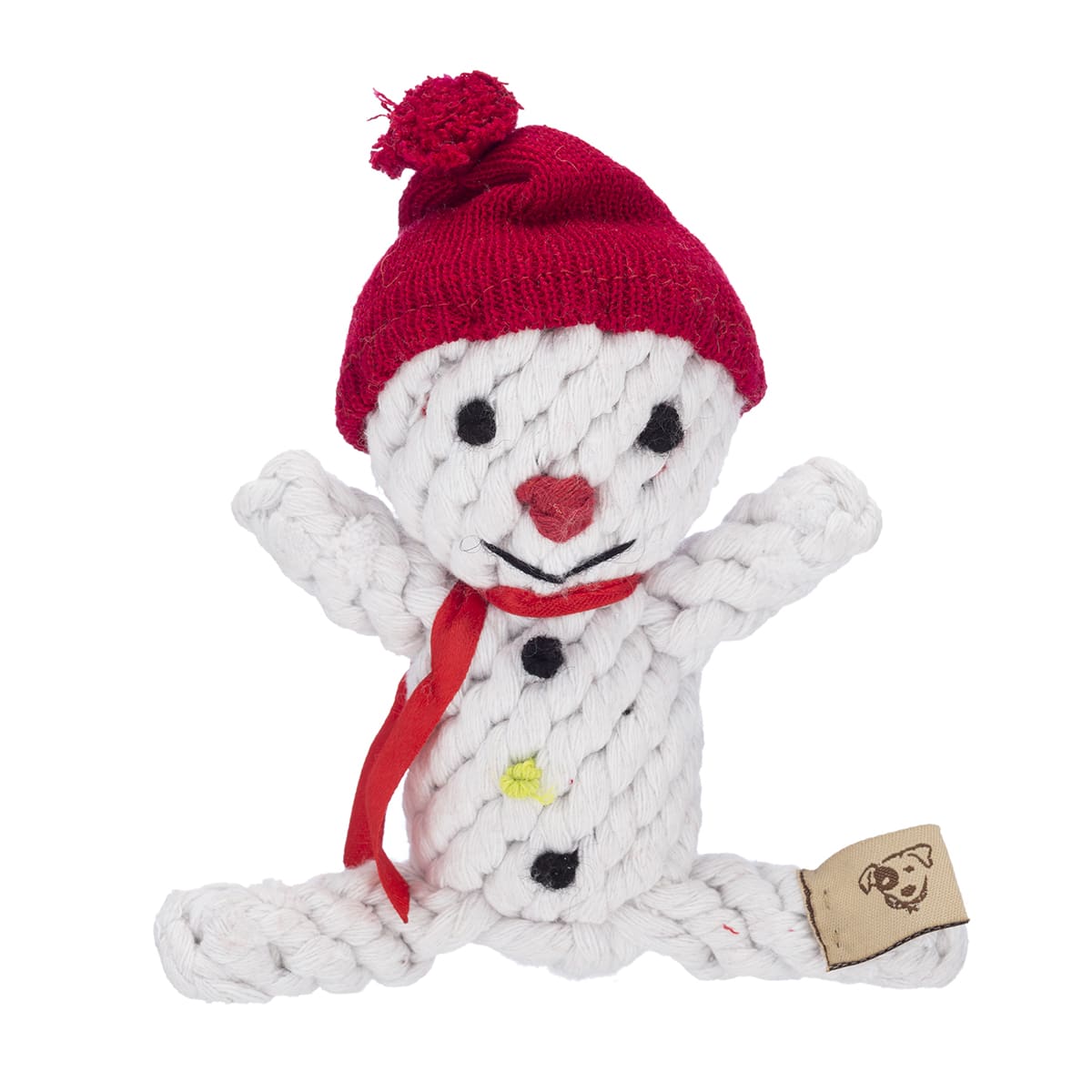 snowman rope dog toy