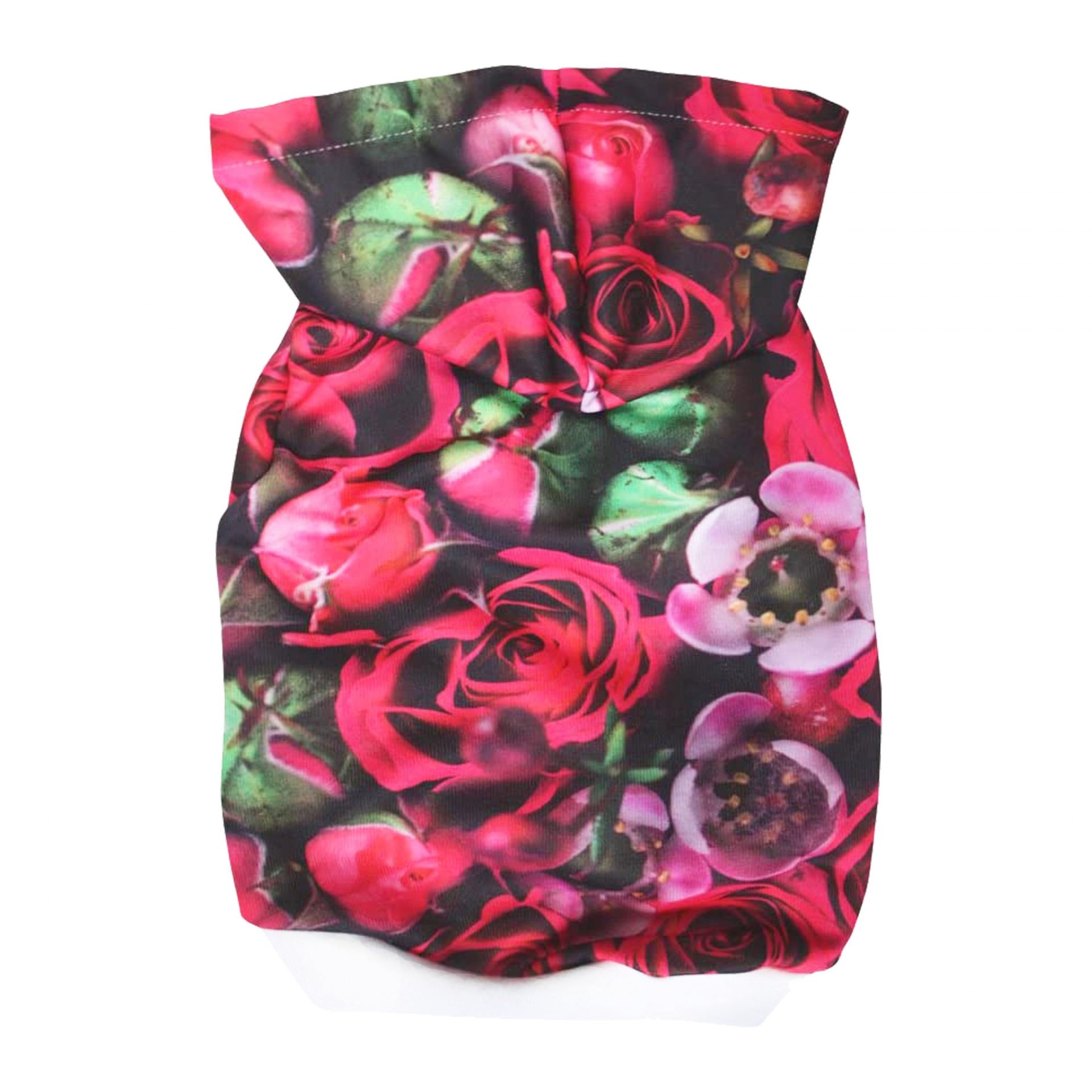 Yellow Hydrant Graphic Hoodie Flowers Red
