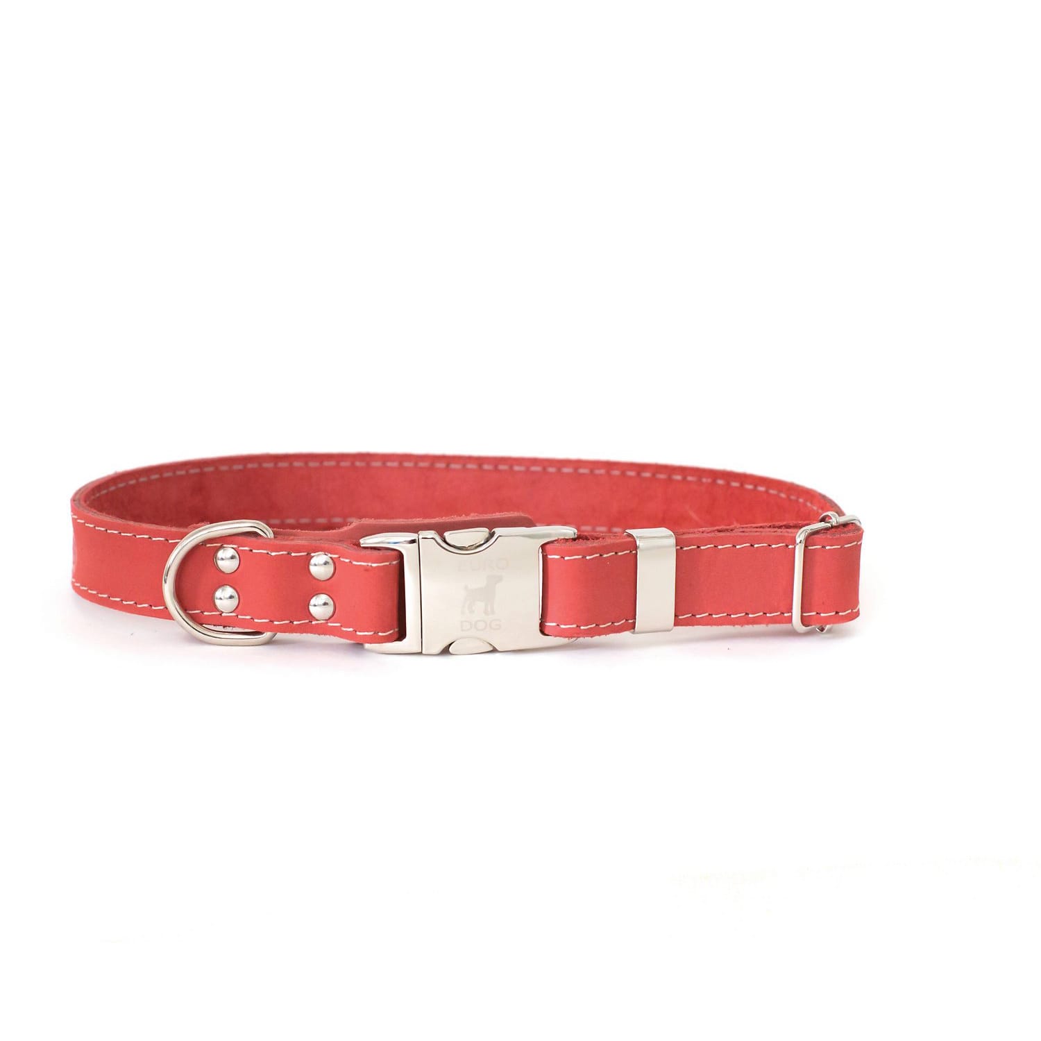 Euro-Dog Luxury Leather Quick-Release Collar Coral » Dogfather and Co ...
