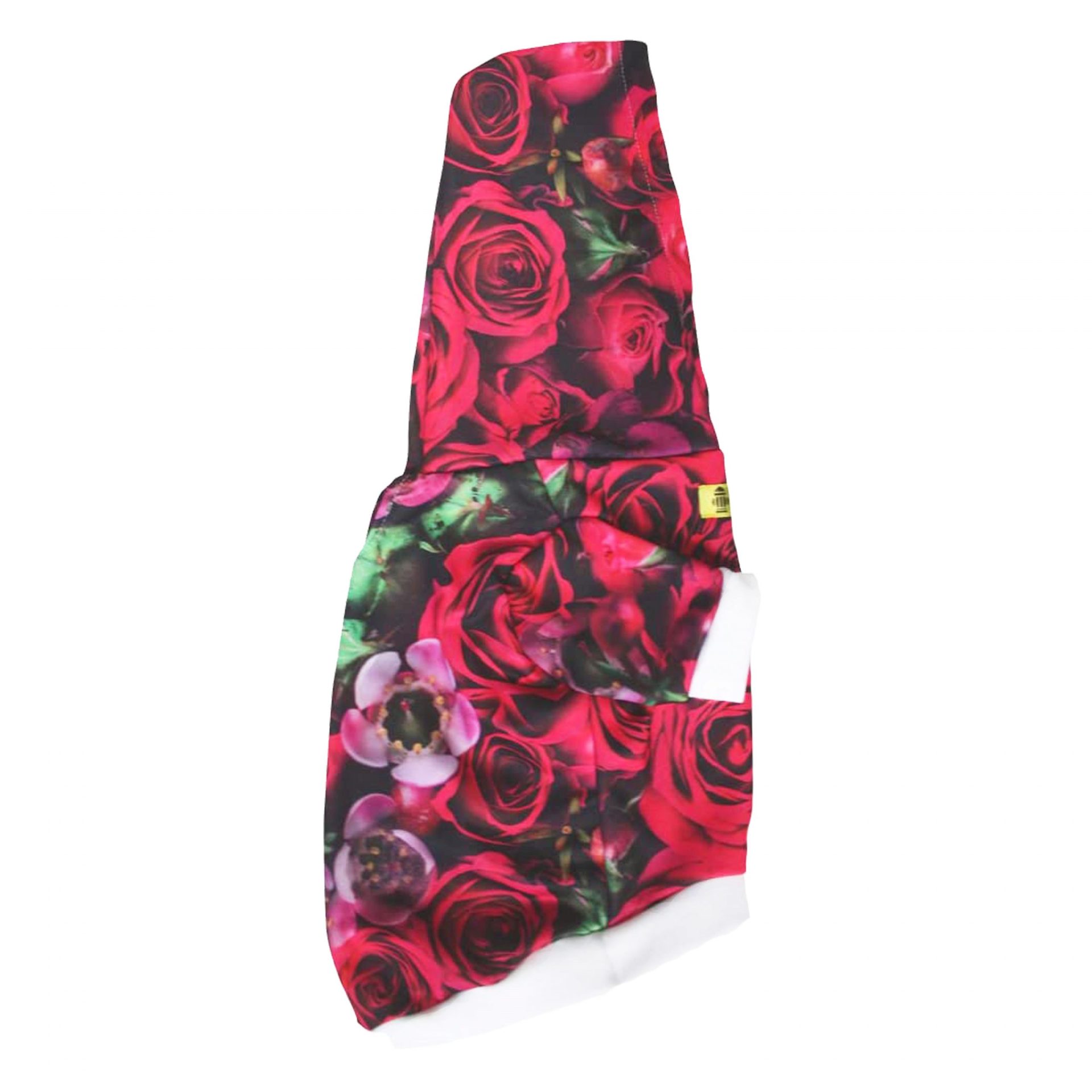 Yellow Hydrant Graphic Hoodie Flowers Red - Image 3
