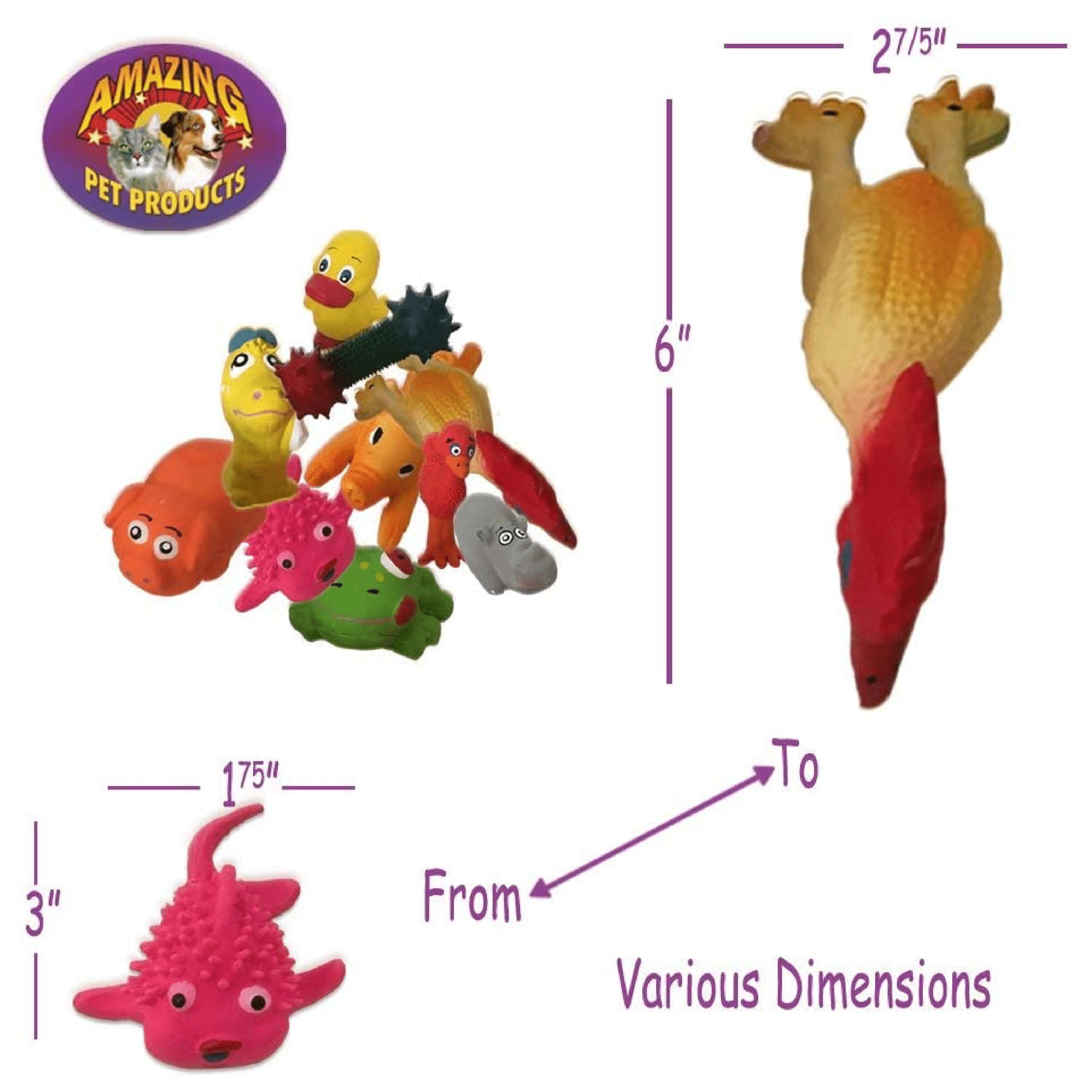 Amazing Pet Products Latex Toys Pip Squeaks - Image 2