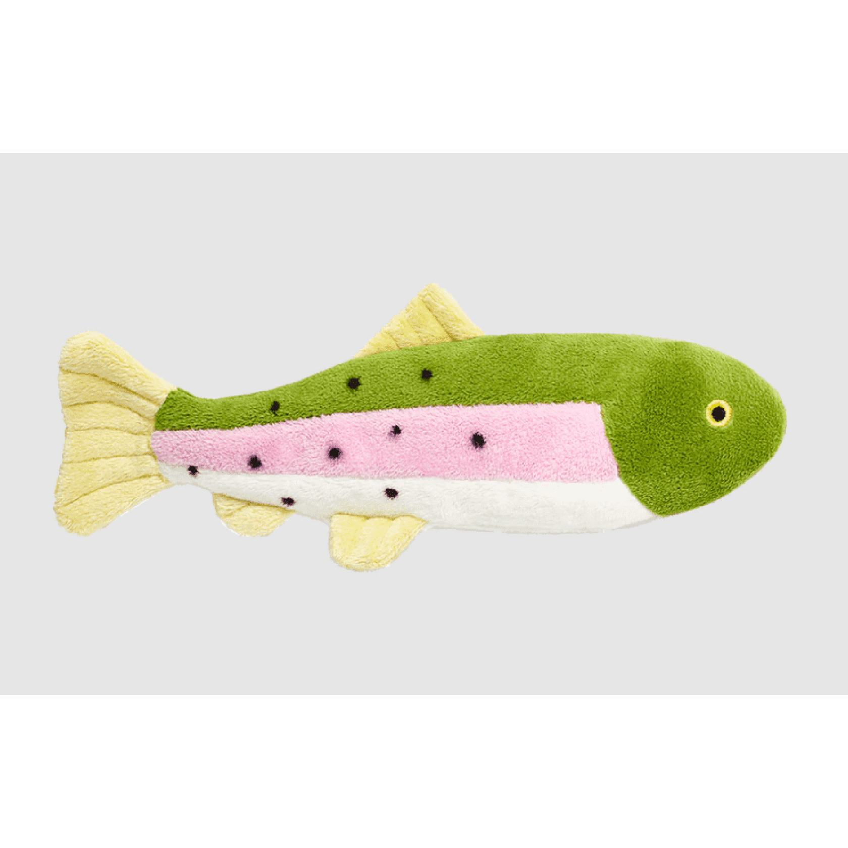 fluff tuff burt the lake trout plush dog toy instacart