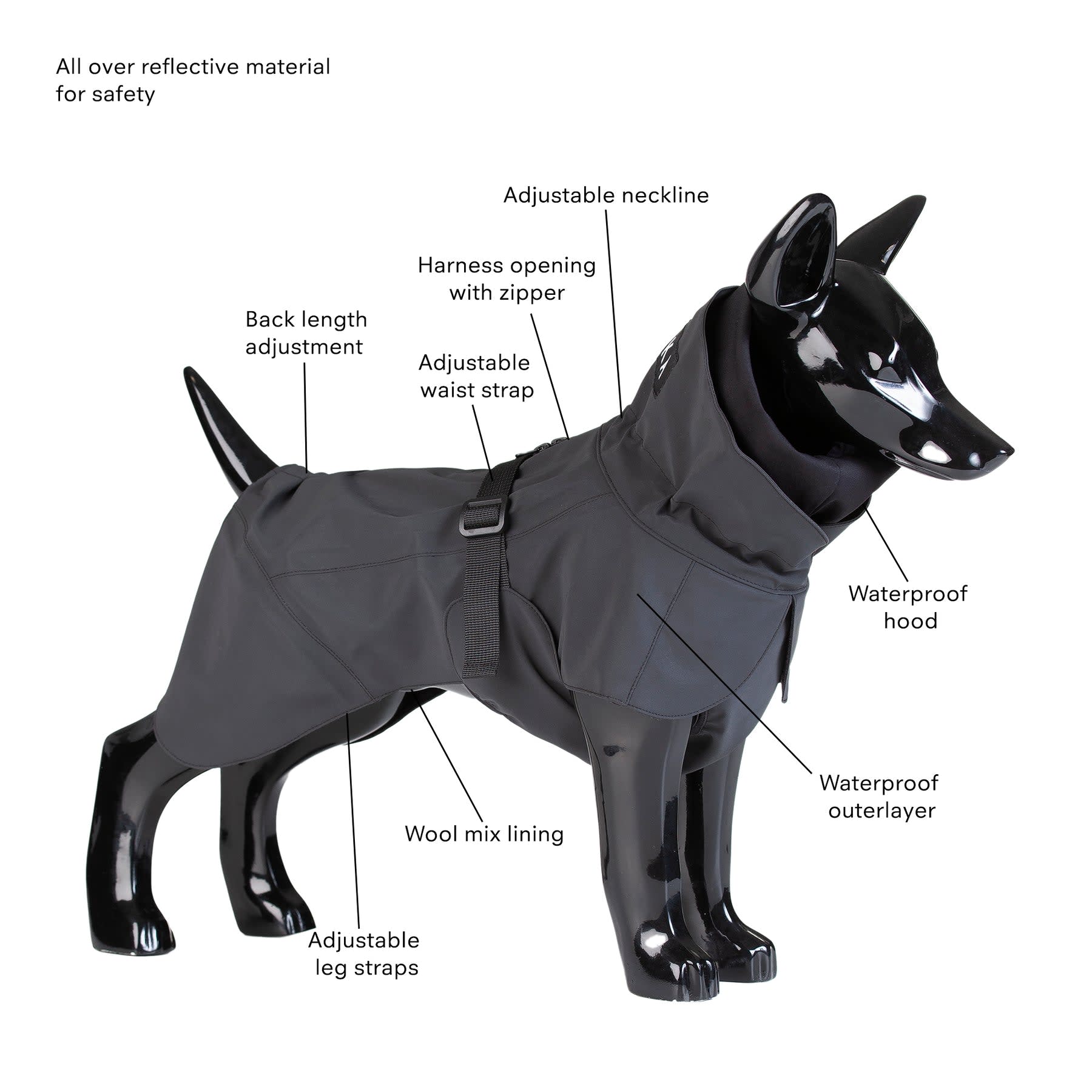 PAIKKA Visibility Raincoat Dark - Image 2