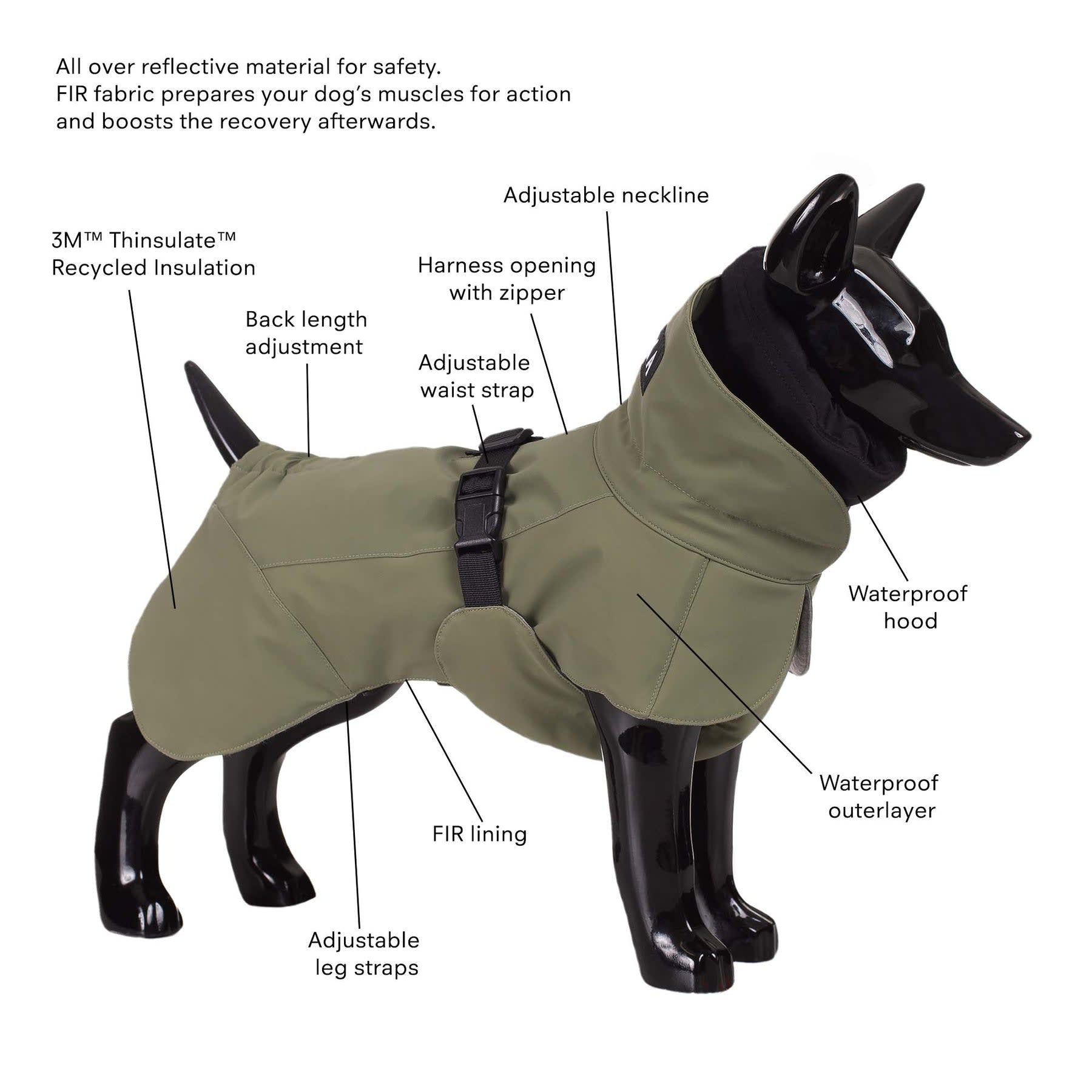 PAIKKA Visibility Winter Jacket Green - Image 3