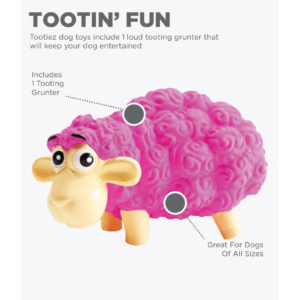 Outward Hound Tootiez Sheep Pink - Image 6