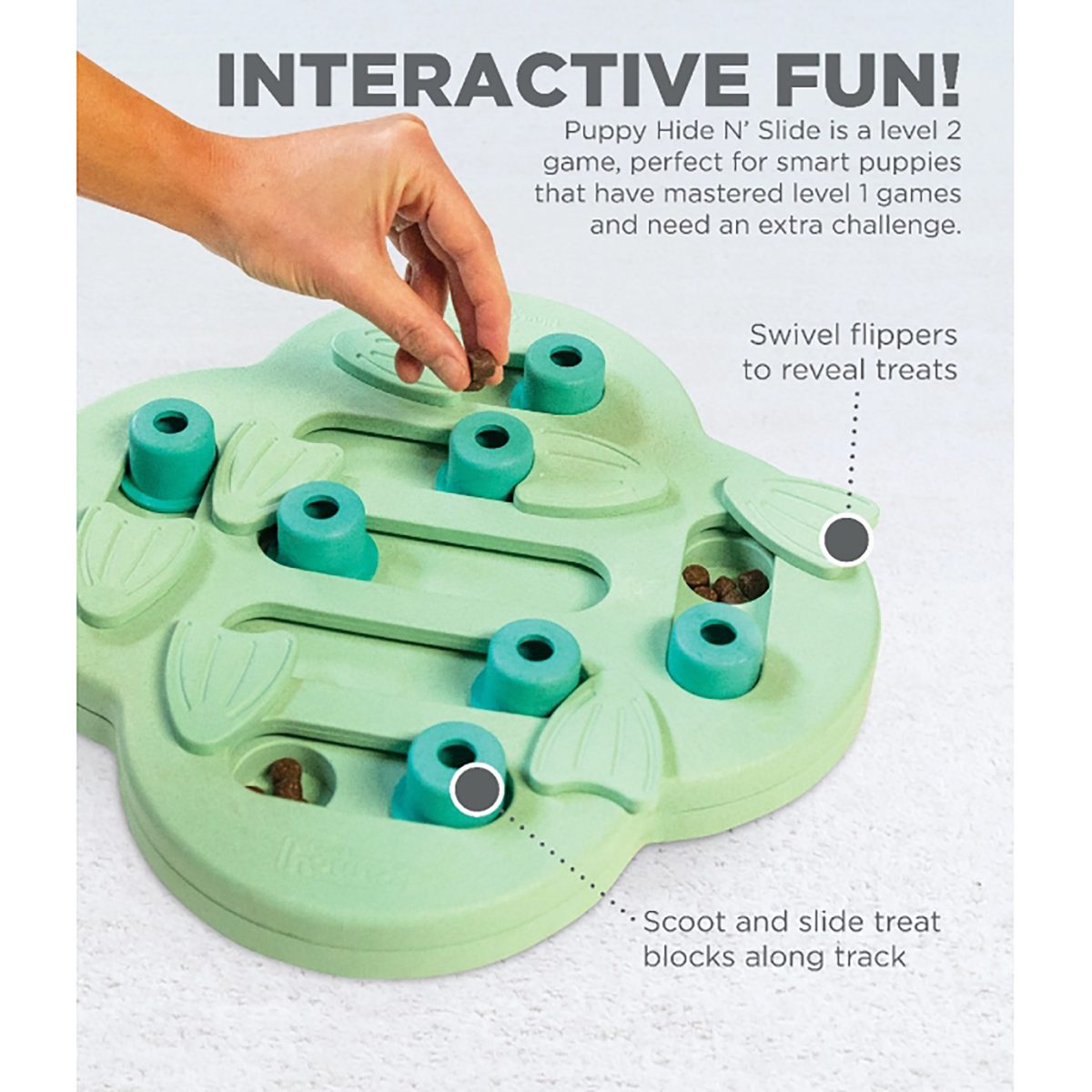 Dog Worker Interactive Treat Puzzle Dog Toy, Green