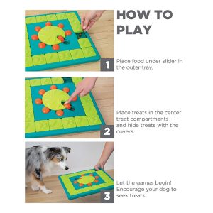 Kyjen Jigjaw Glider Puzzle Dog Toy Game Hidden Hide Treat Mental