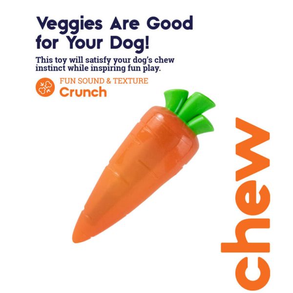 Petstages Crunch Veggies Carrot Dog Chew Toy » Dogfather and Co