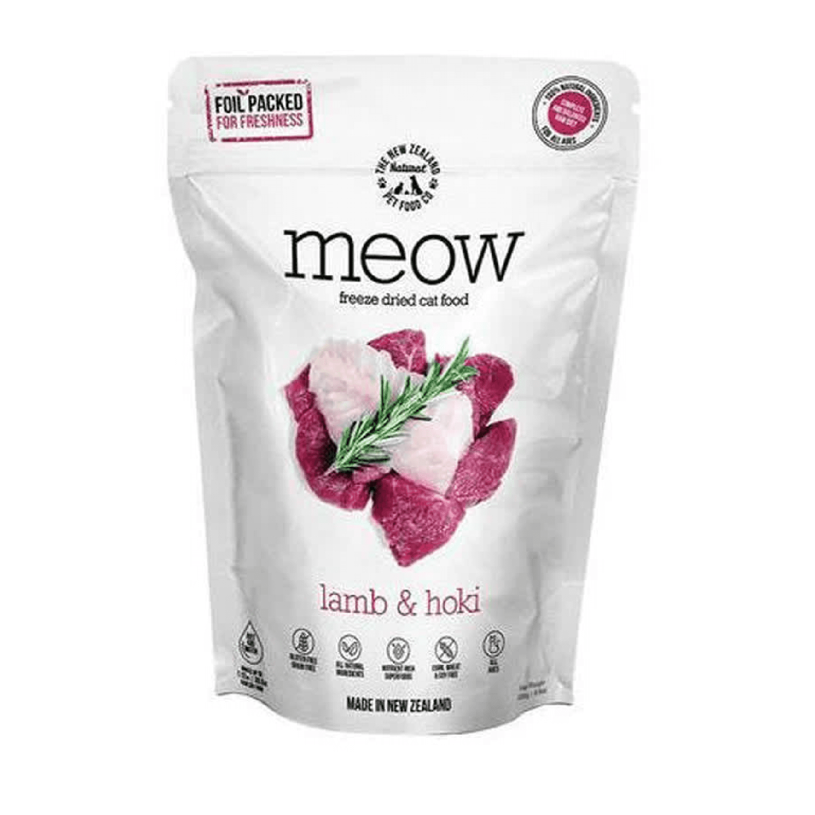 Meow Freeze Dried Cat Food Lamb Hoki Dogfather and Co. Dog