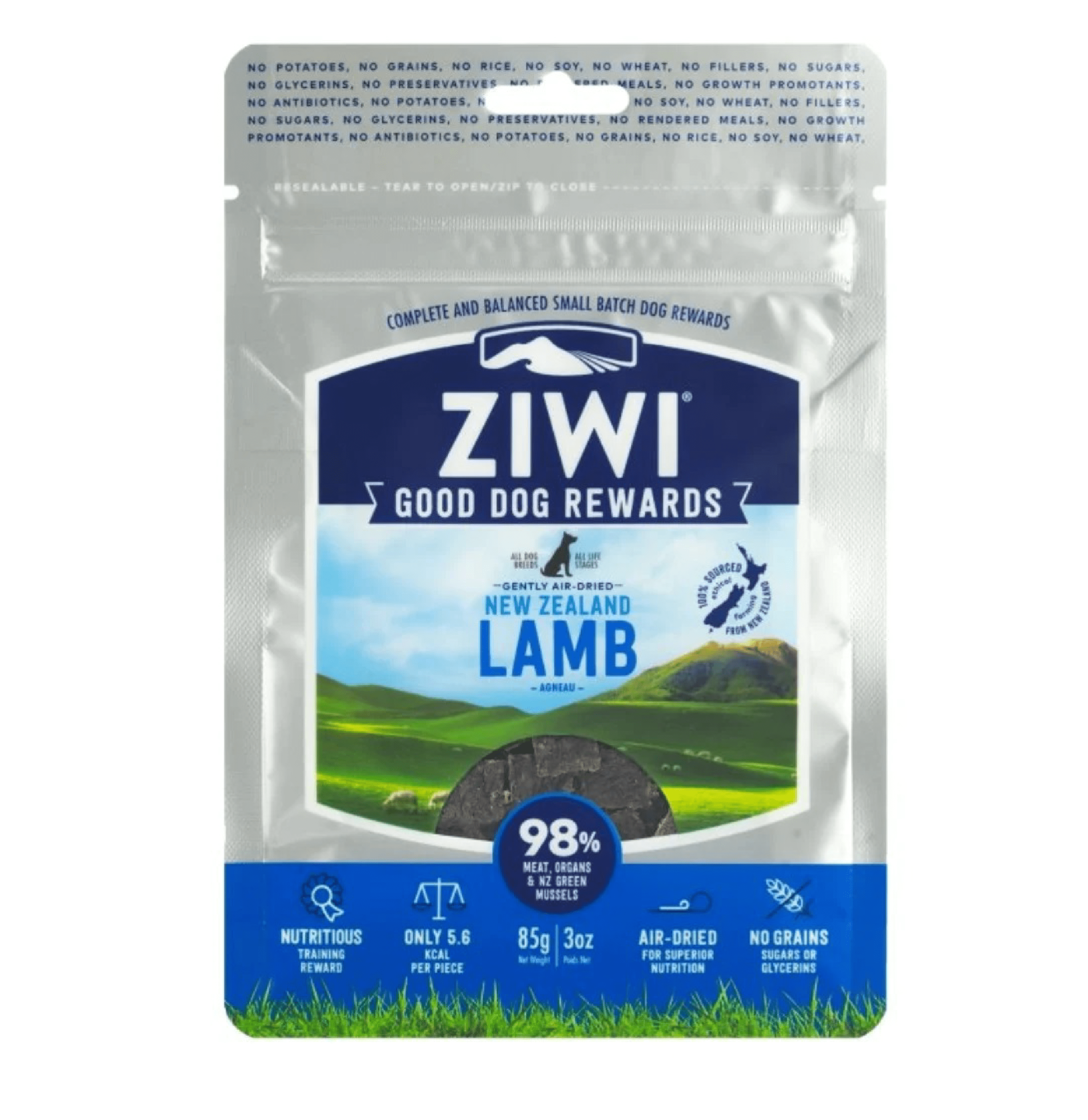 ZIWI Peak Lamb Air Dried Dog Treat Pouches 85 g » Dogfather and Co