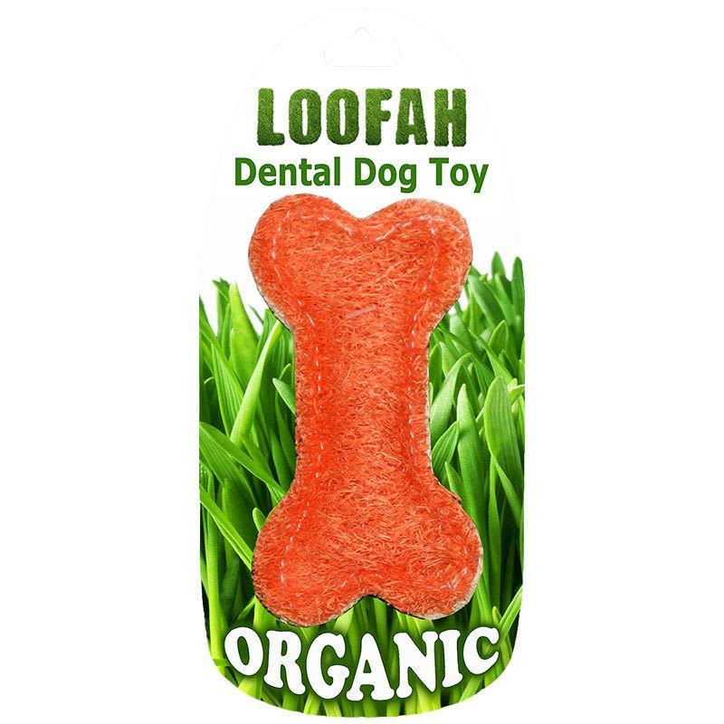Hip Doggie Loofah Dental Dog Toy Bone