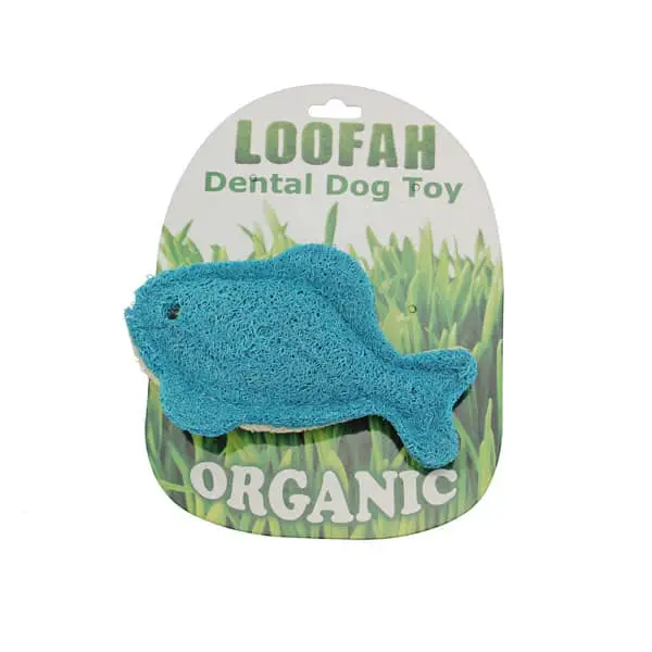 Loofah dental sales dog toy