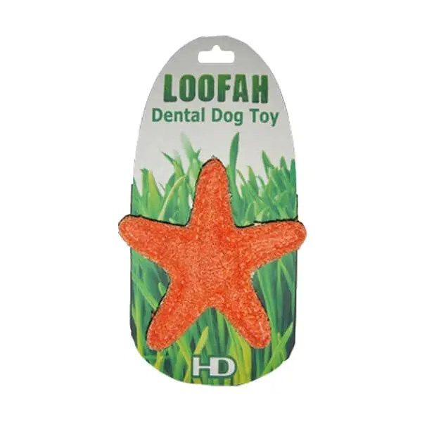 Loofah dental sales dog toy