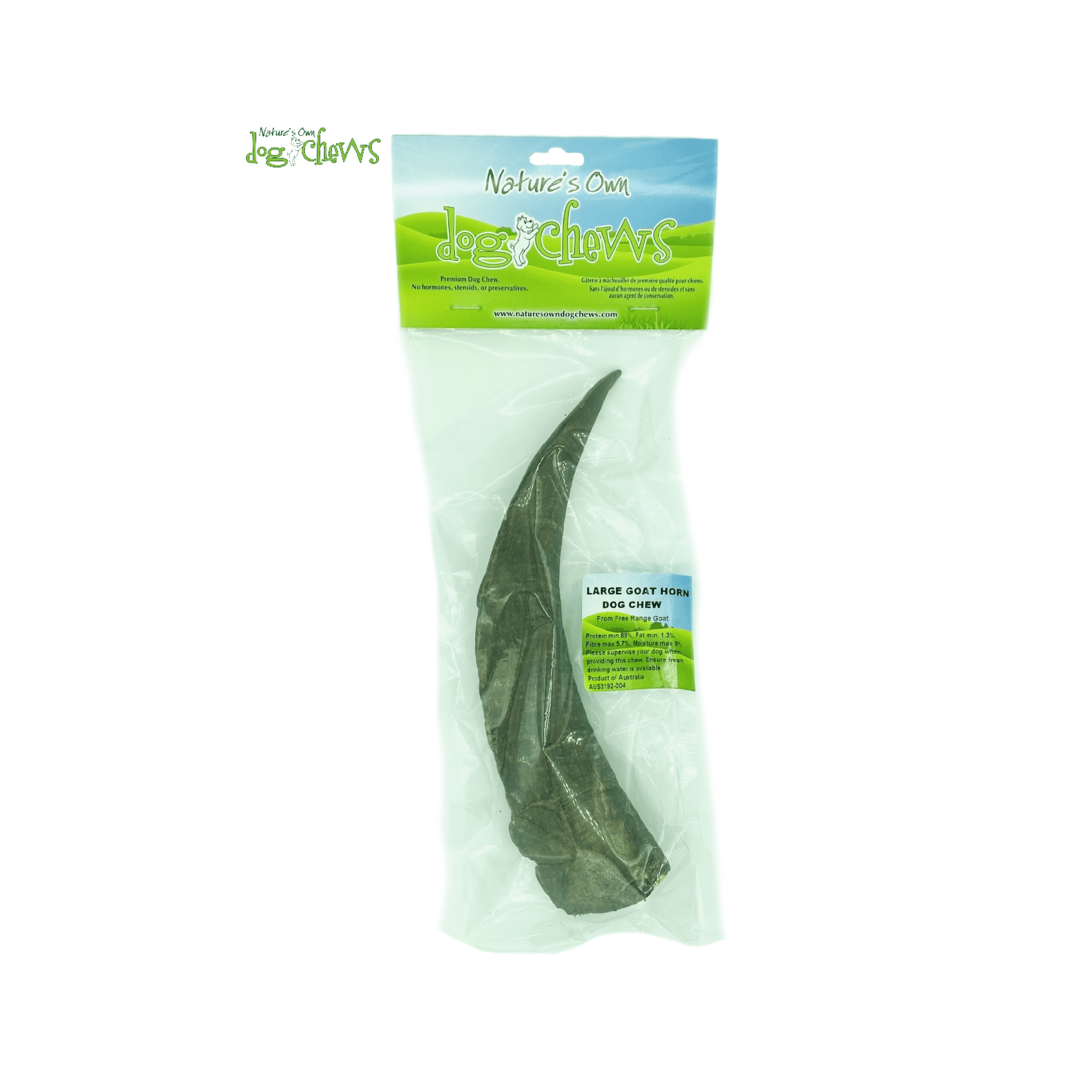 Nature's Own Large Goat Horn » Dogfather and Co. Dog Grooming and