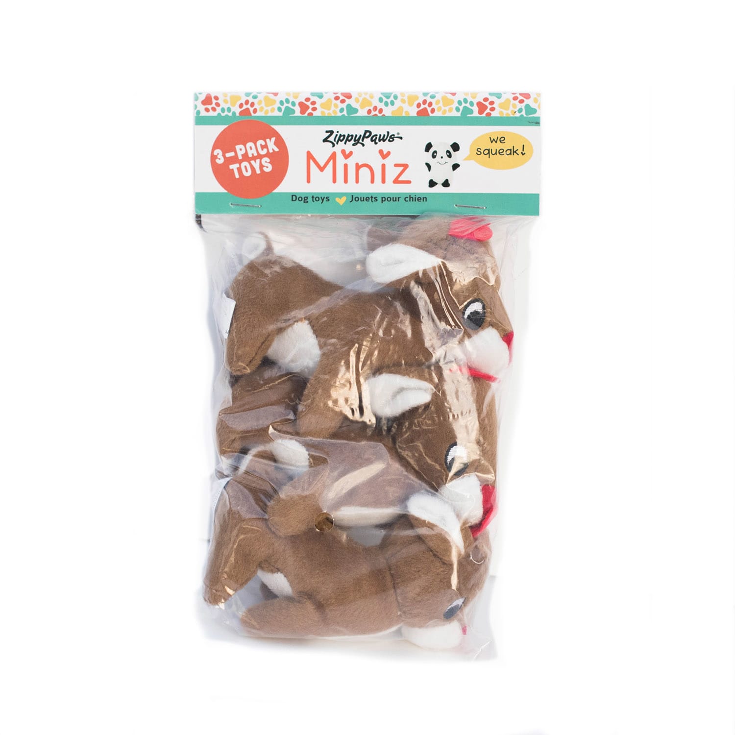 Zippy Paws Holiday Miniz Festive Animals Dog Toys main image 1