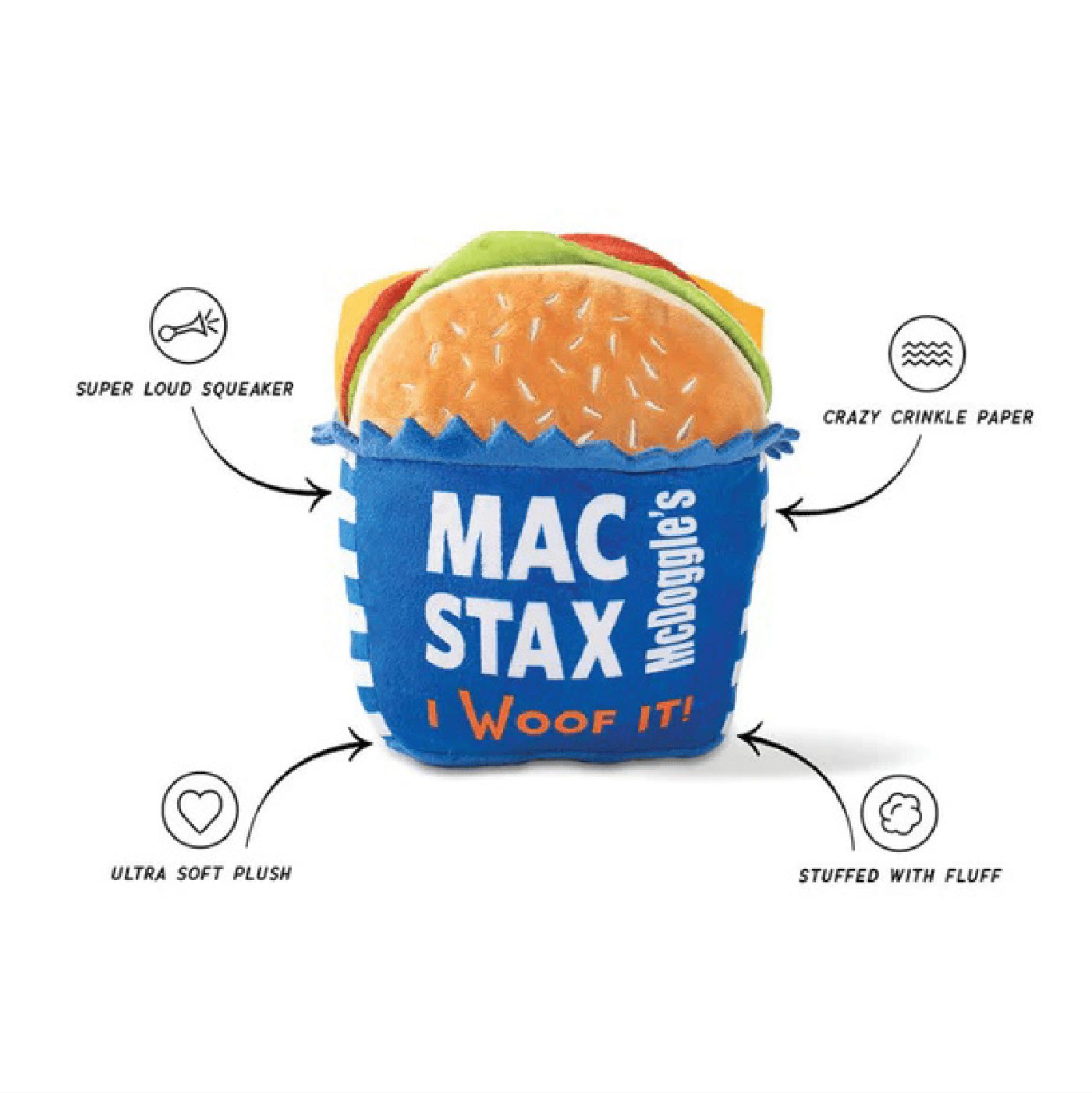 Wagsdale by Fringe Studio Plush Toy McDoggle's Mac Stax - Image 3