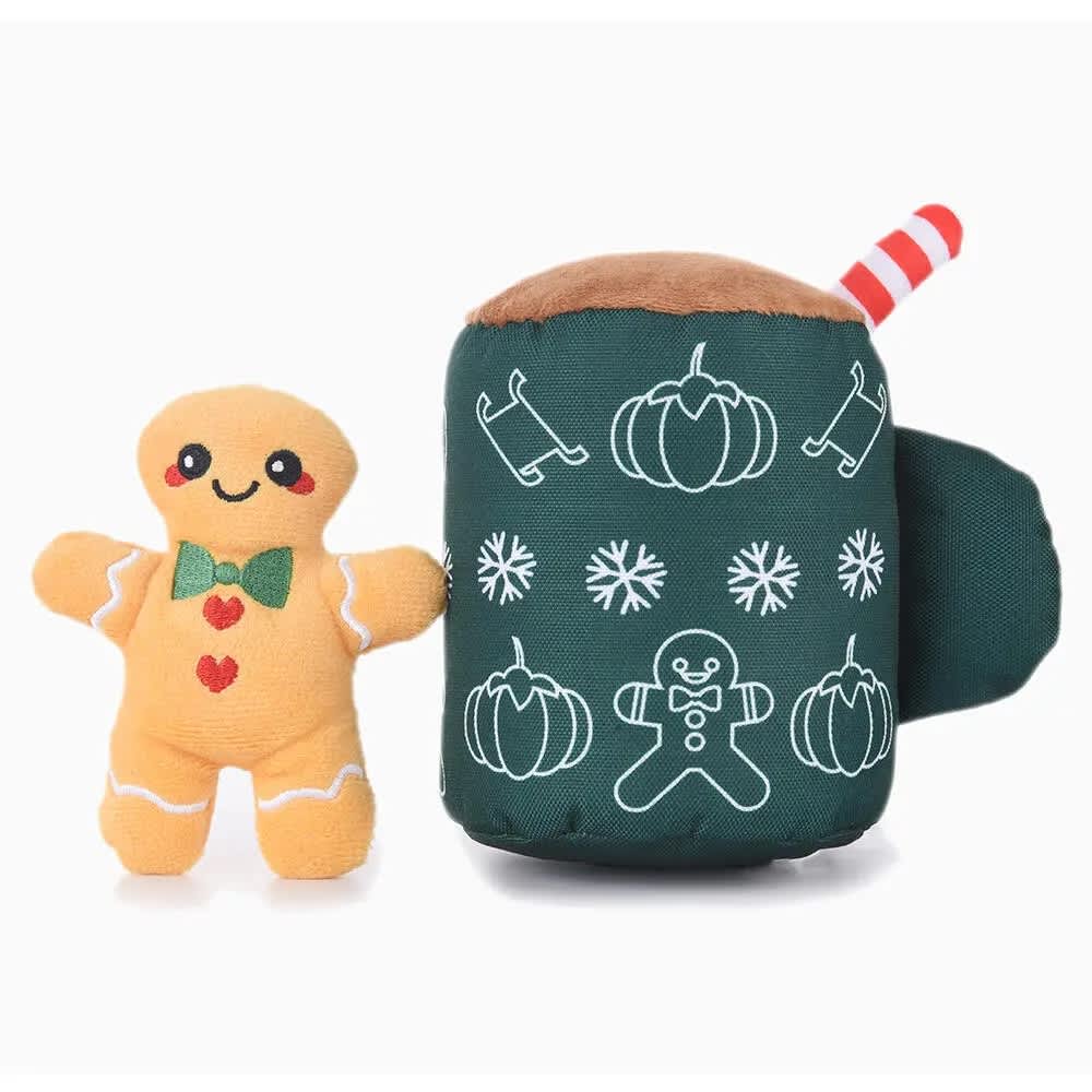 HugSmart Fuzzy Friends Happy Woofmas - Gingerbread Latte