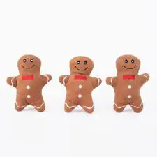ZippyPaws Holiday Miniz Gingerbread Men 3 Pack » Dogfather and Co