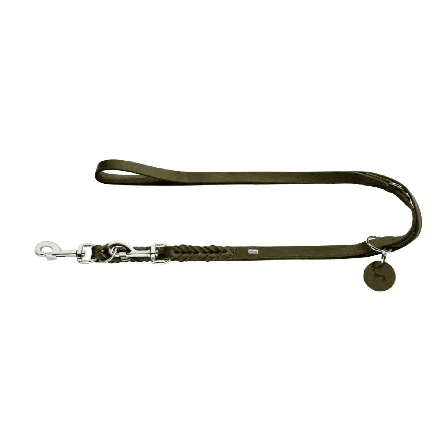 Hunter T-Leash Solid Education Cow Leather Olive Green