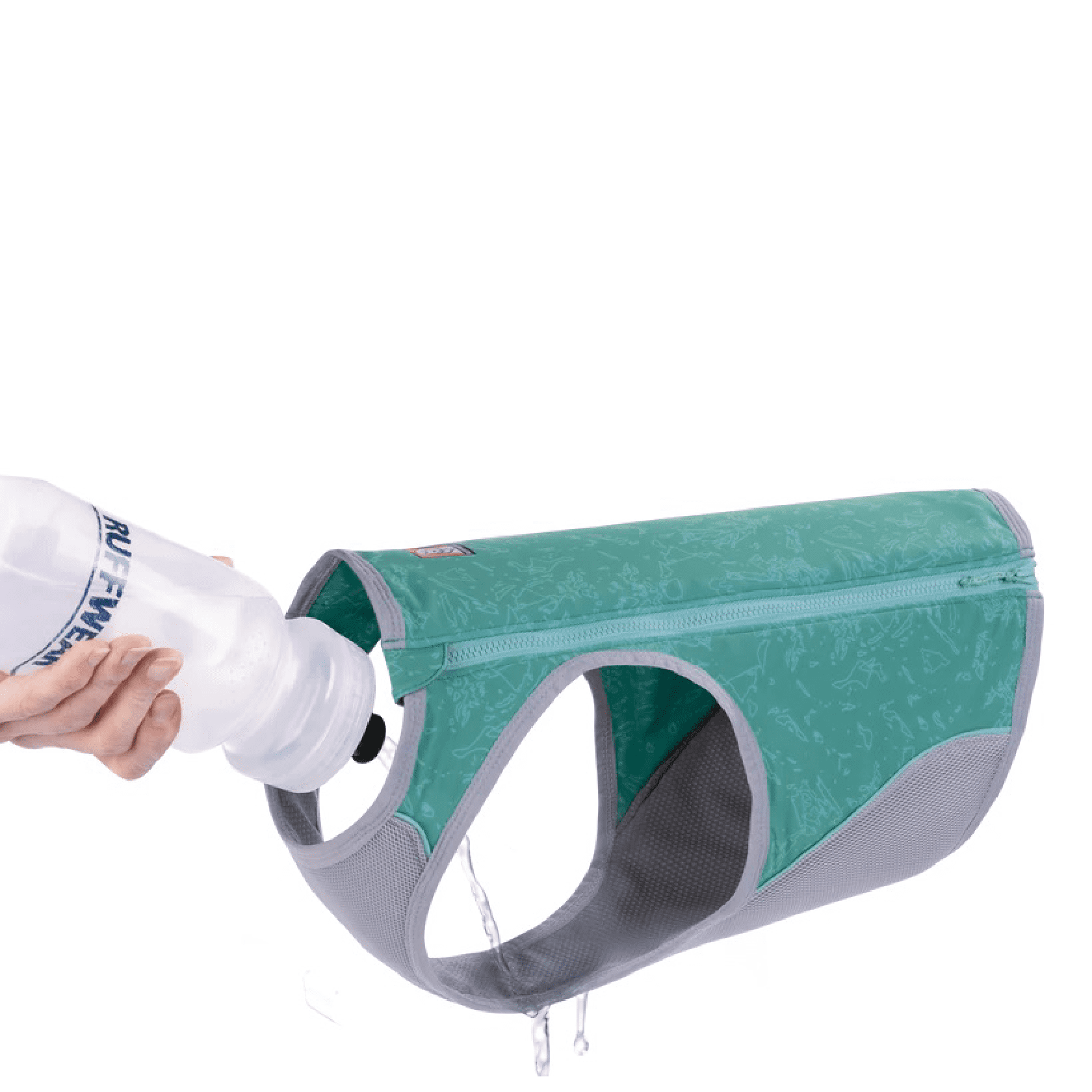 Ruffwear Swamp Cooler Zip Cooling Vest Teal - Image 3