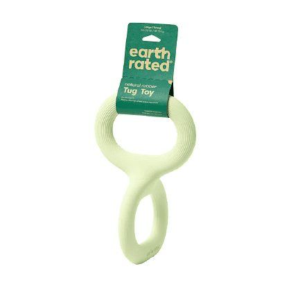 Earth Rated Tug of War Dog Toy Green Rubber