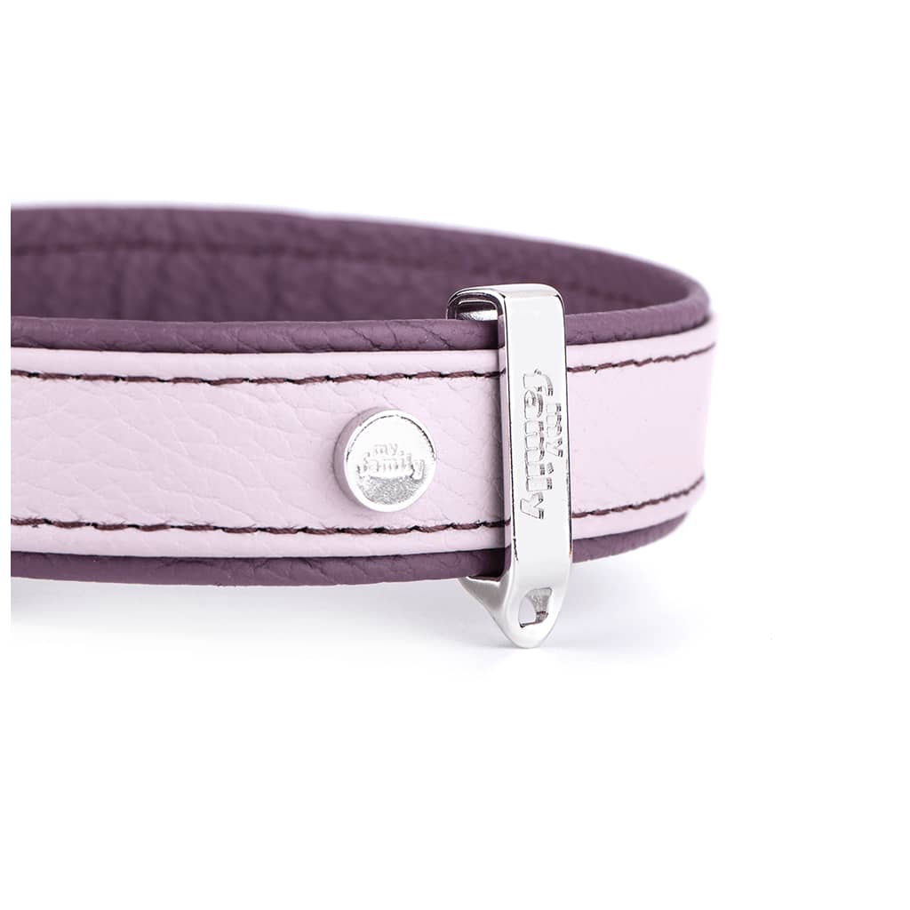 MyFamily Firenze Dog Collar in Genuine Italian Pink Leather - Image 3