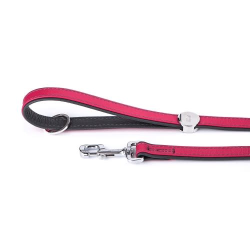 MyFamily Firenze Dog Leash in Genuine Italian Fuchsia Leather
