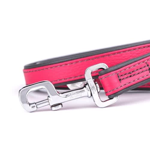 MyFamily Firenze Dog Leash in Genuine Italian Fuchsia Leather - Image 2