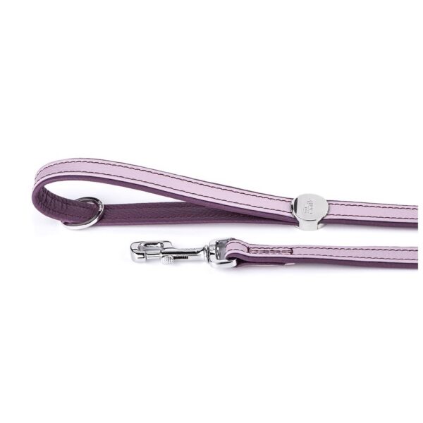 MyFamily Firenze Dog Leash in Genuine Italian Pink Leather