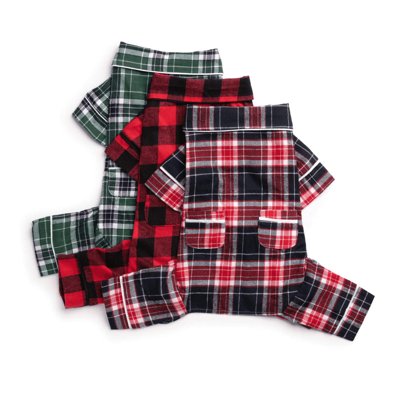 Fabdog Blue Plaid Flannel Pajamas - Image 2
