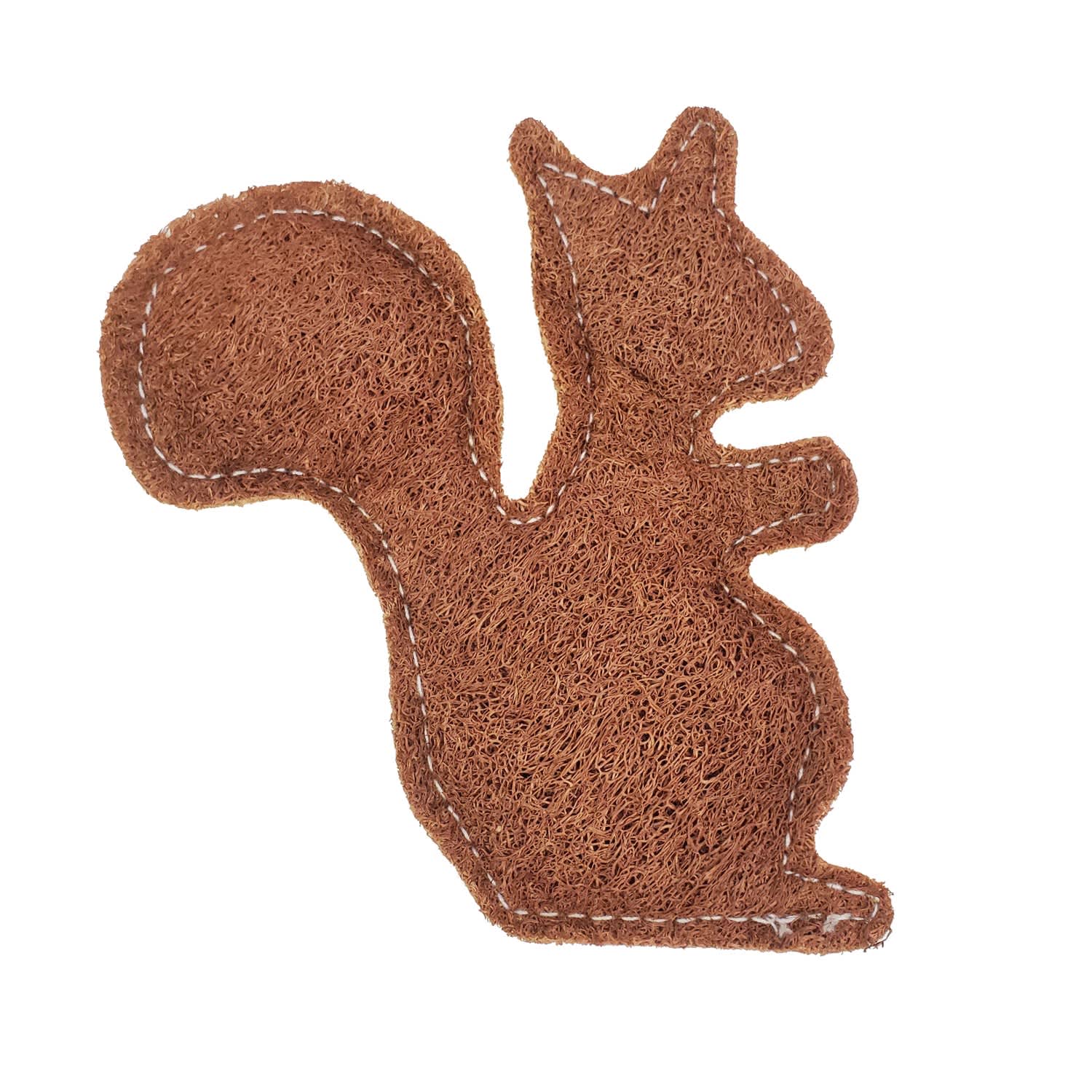 Hip Doggie Loofah Dental Dog Toy Squirrel