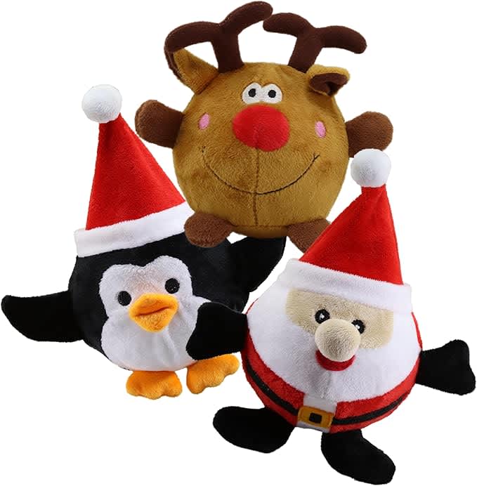 PetSport Holiday Plush Squeak Ball (Assorted)