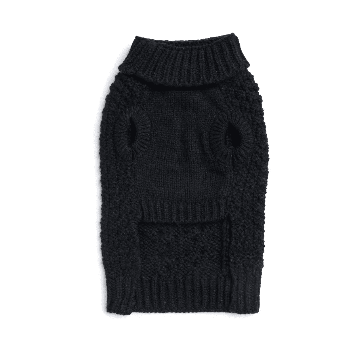Fabdog Super Chunky Turtleneck Sweater Black - Image 3