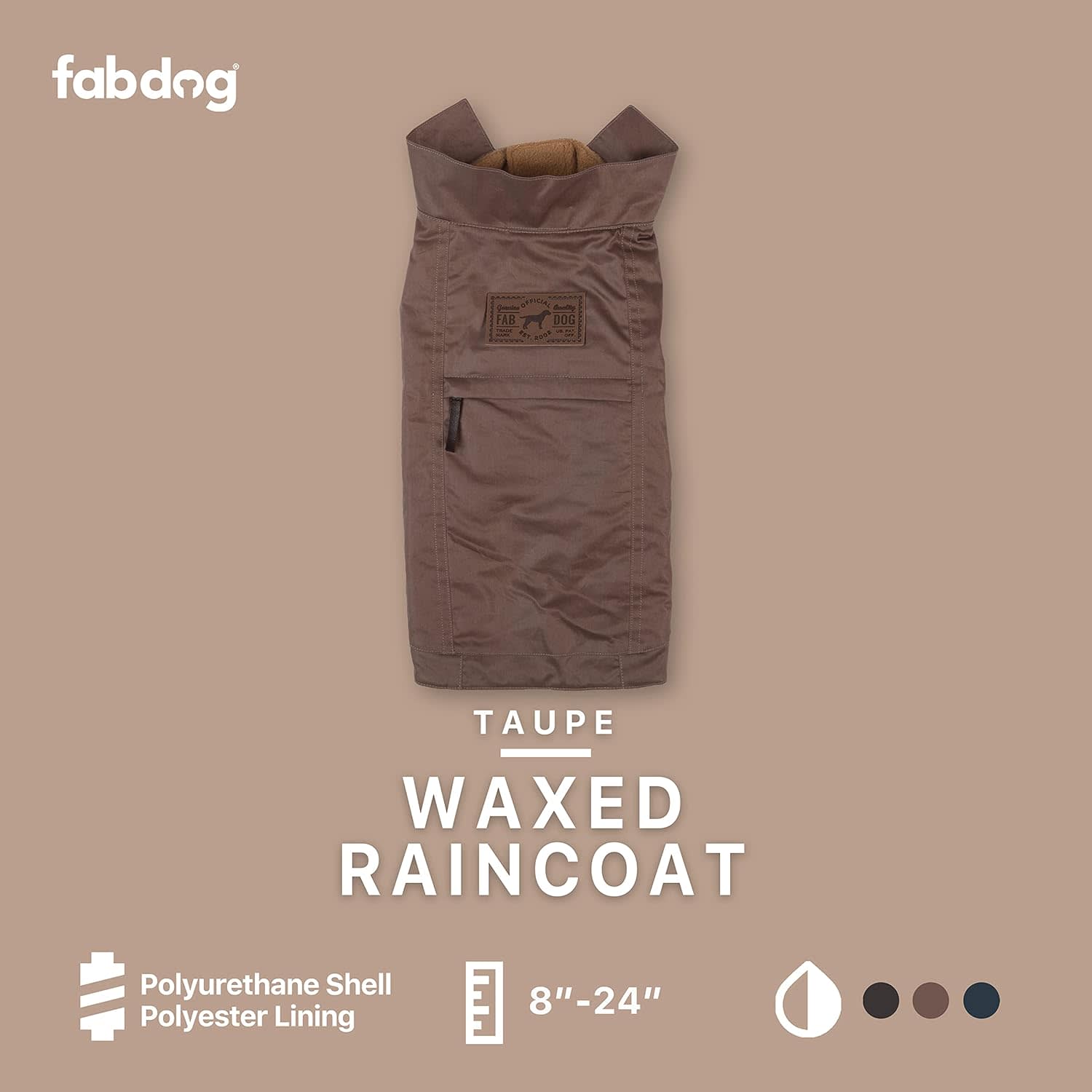 Fabdog Taupe Waxed Utility Coat - Image 3