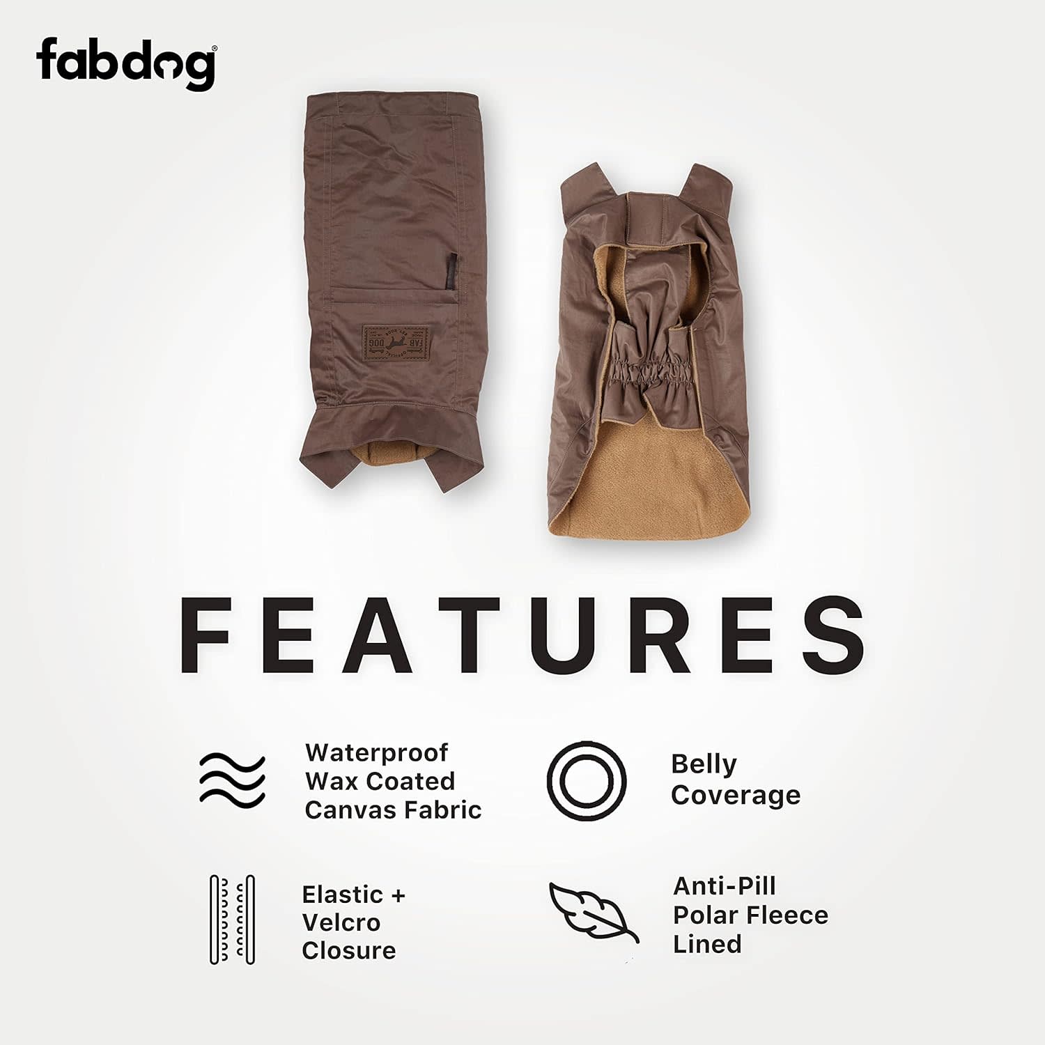 Fabdog Taupe Waxed Utility Coat - Image 2