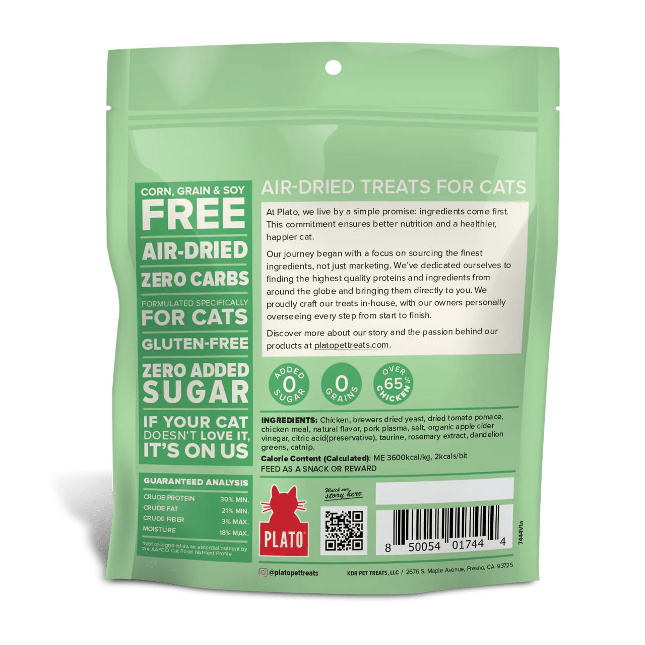 Plato Pet CAT Chicken & Catnip Treats 2.5 oz - Image 3