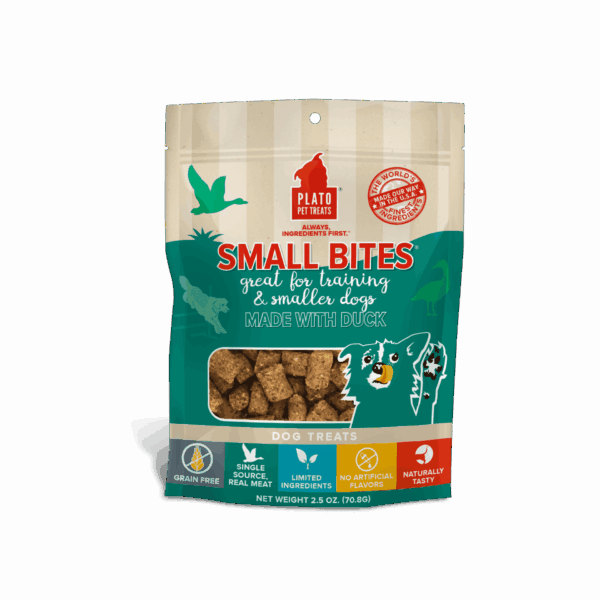 Plato Pet Treats Small Bites with Duck