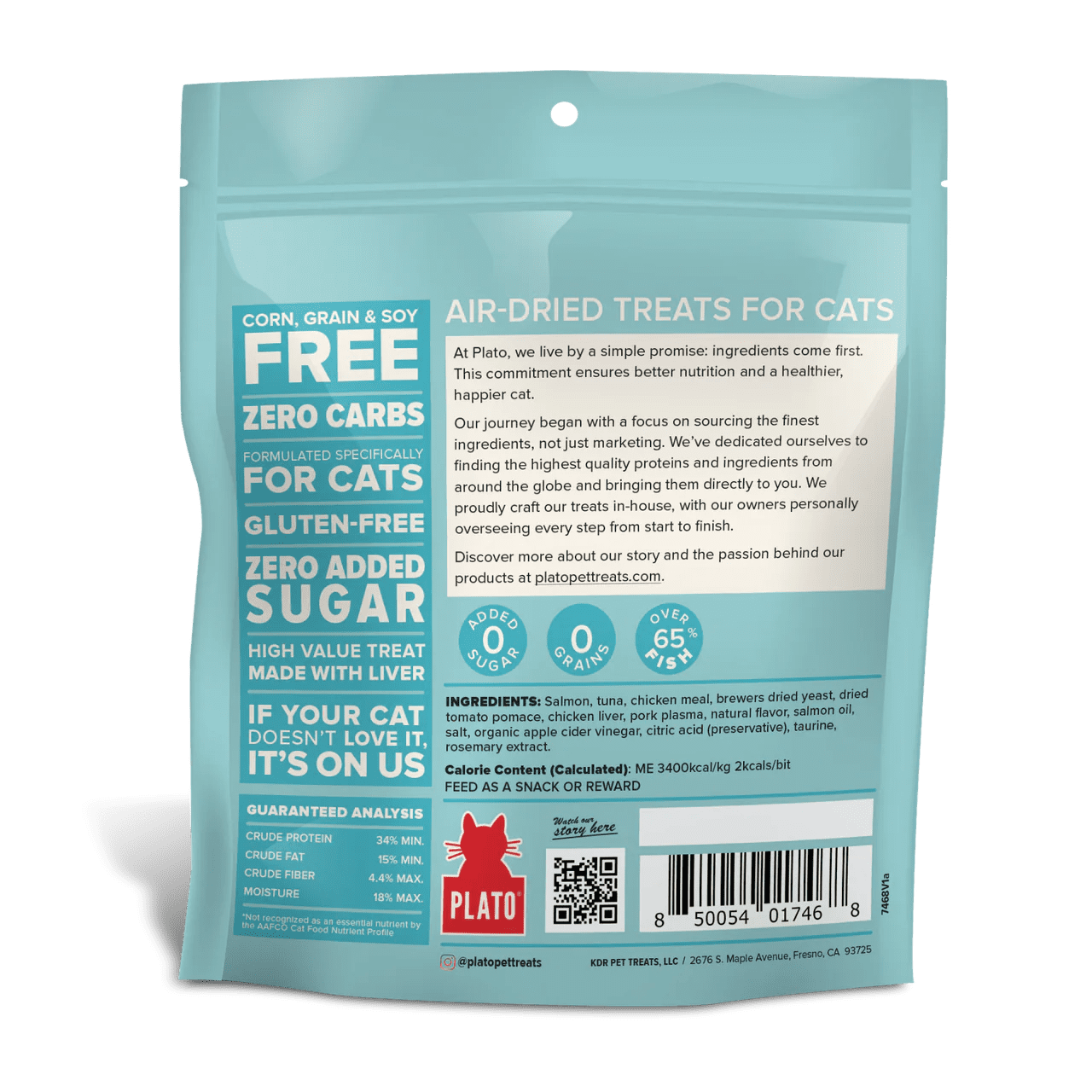 Plato Pet CAT Tuna & Salmon Treats 2.5 oz - Image 2